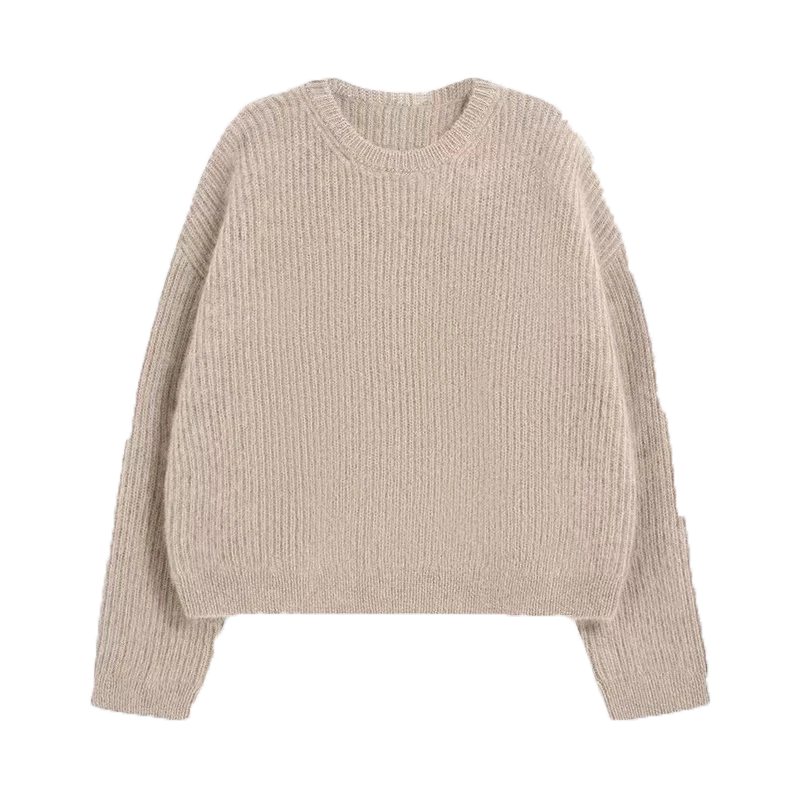 Naisten design-tyylinen pyöreäpääntie neule
