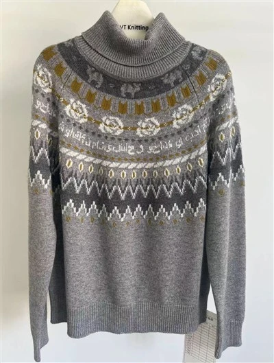 Maailmanpyörä Jacquard-villapaita